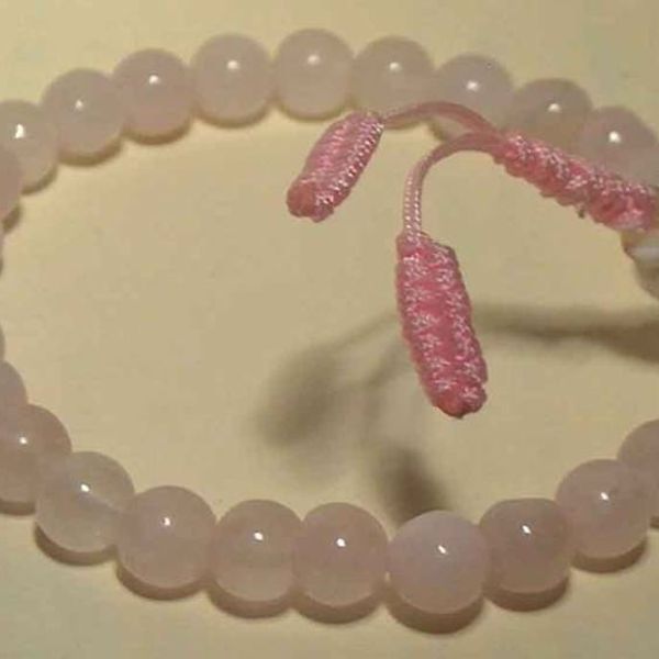 Arm Mala Rosenquarz Groß