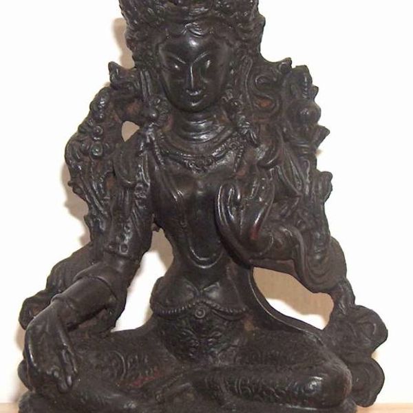 Grüne Tara Gießstatue 12,5cm